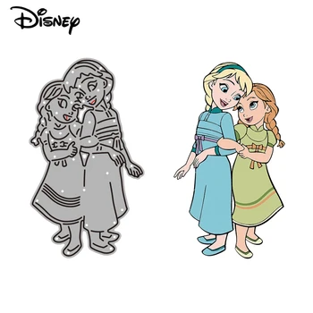 Elsa in Ana Rezanje Kovin Matrice Disney Film Zamrznjene Die Cut za Diy Scrapbooking Matrica Papir, Kartice, zaradi Česar Obrti Reliefi 2022
