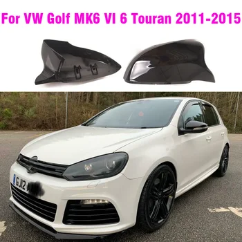 Svetlo Črno Avto Ogledala Pokrov Za VW Golf MK6 VI 6 Touran za obdobje 2011-2015 Rearview Mirror Pokrov zaščitni pokrov Avto Styling